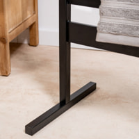 Asciugamano elettrico da terra o parete 10 barre - nero - 102 x 5 x 52 cm
