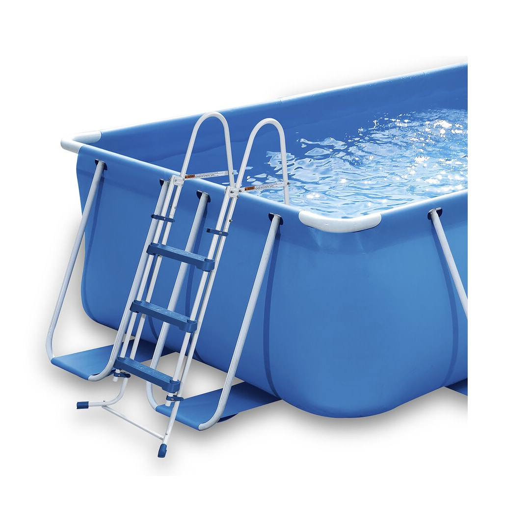 Piscine tubulaire rectangulaire - LUDO 2 - 4 x 2 x 1.22 m - Filtration 2.3 m3/h