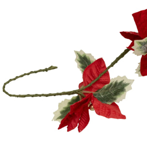 Guirlande poinsettia 1,80 m plastique