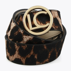 Cintura double face stampa animalier LC