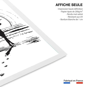 Poster surfeuse sunset Affiche seule