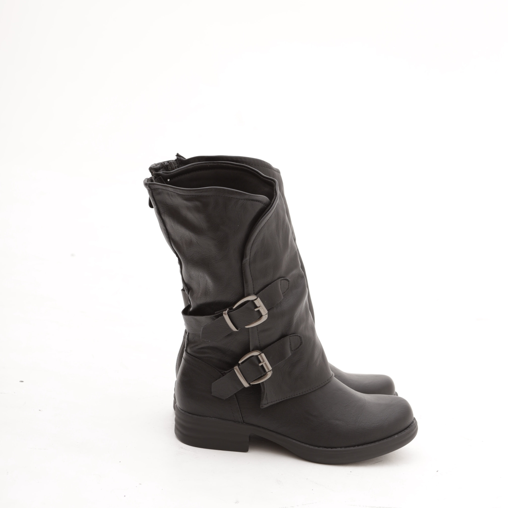 STIVALETTO FIBBIE NERO