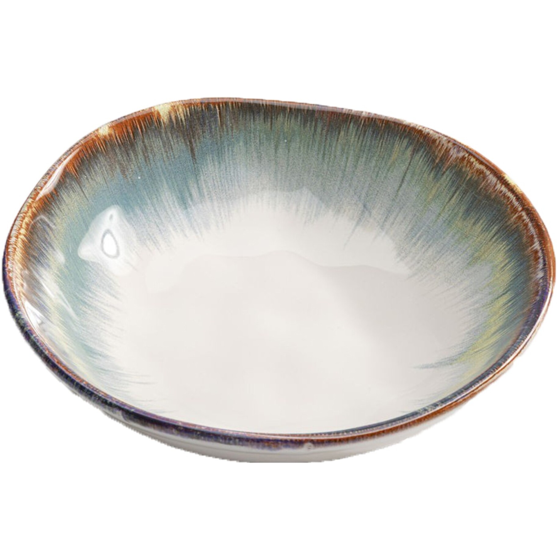 Assiettes creuses Organic 20cm bleues set de 4 Kare Design