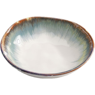 Assiettes creuses Organic 20cm bleues set de 4 Kare Design