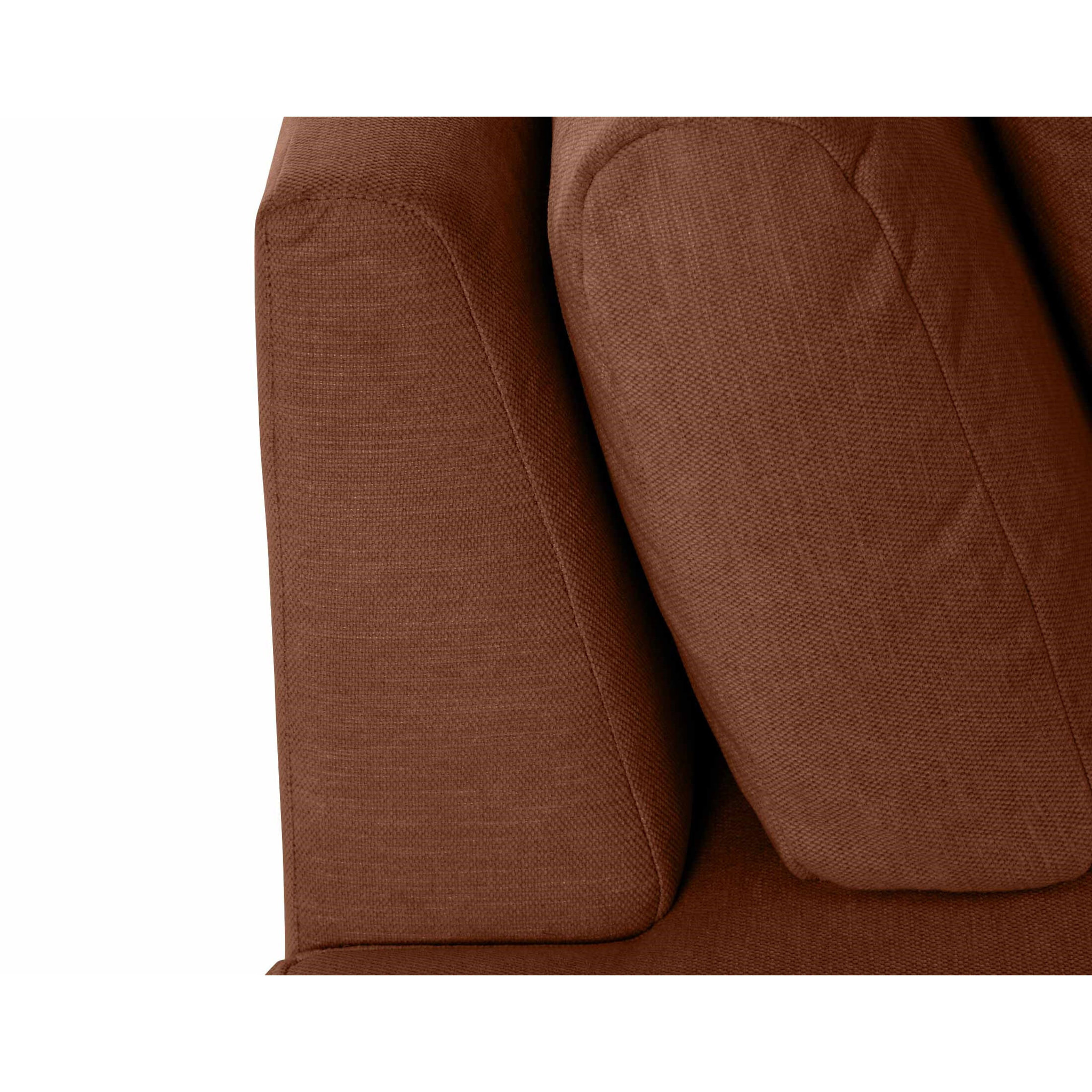 Santorini - module d'assise gauche - en tissu texturé - Terracotta