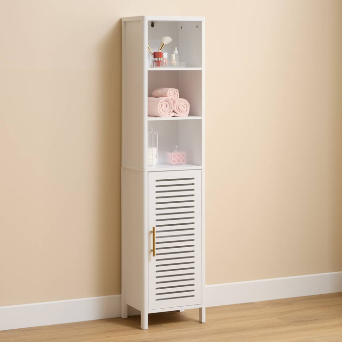 Colonne de salle de bain Orea rectangulaire H.160cm 1 porte blanc