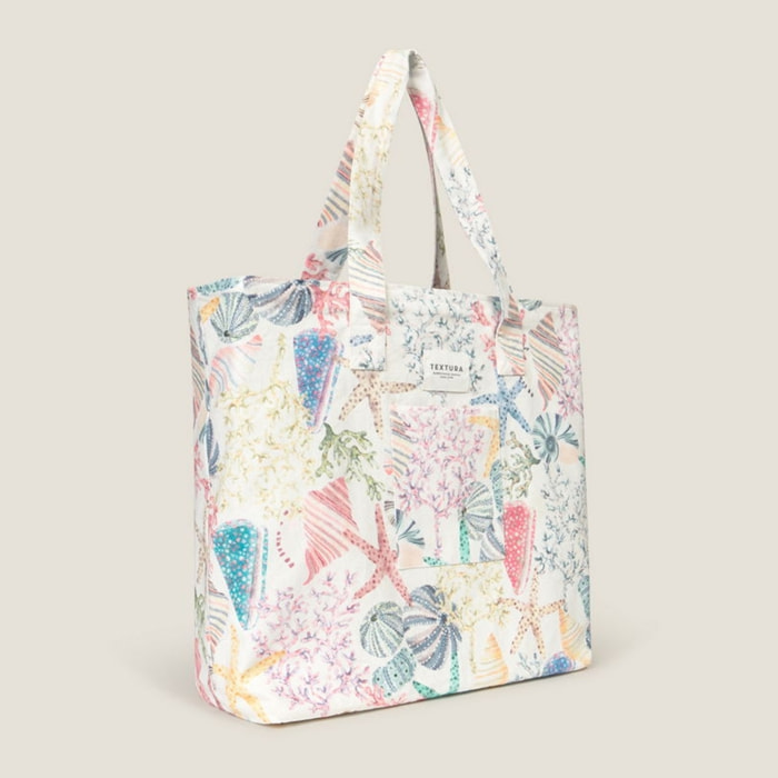 Bolso de playa con estampado marino Conchana color varios 100% Algodón