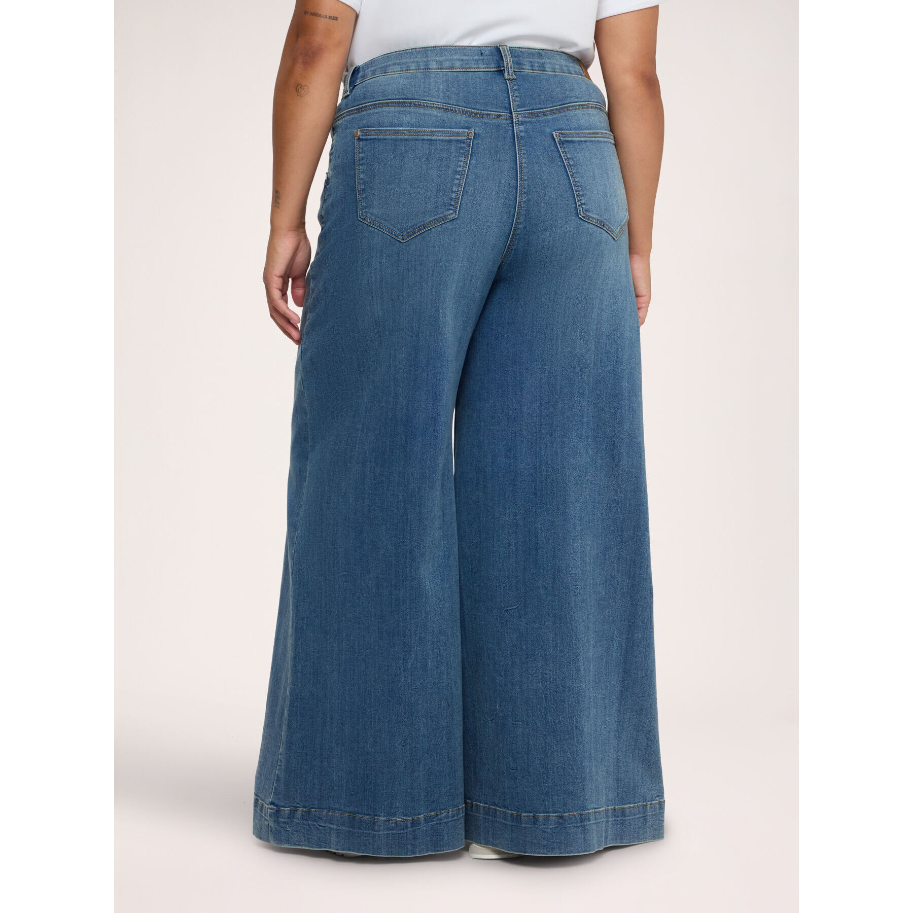 Fiorella Rubino - Jeans Wide Leg lavaggio used - Blu