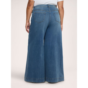 Fiorella Rubino - Jeans Wide Leg lavaggio used - Blu