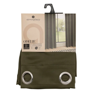 Rideau occultant "Odelie" vert kaki 140x260cm