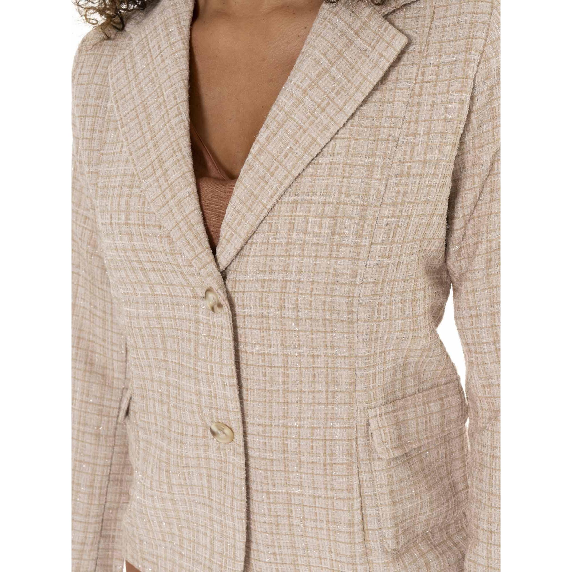 Blazer bouclè da donna Leone Chic Boxing