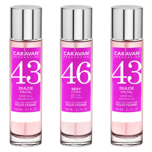 3x caravan perfume de mujer (2)nº43 nº46 - 150ml.