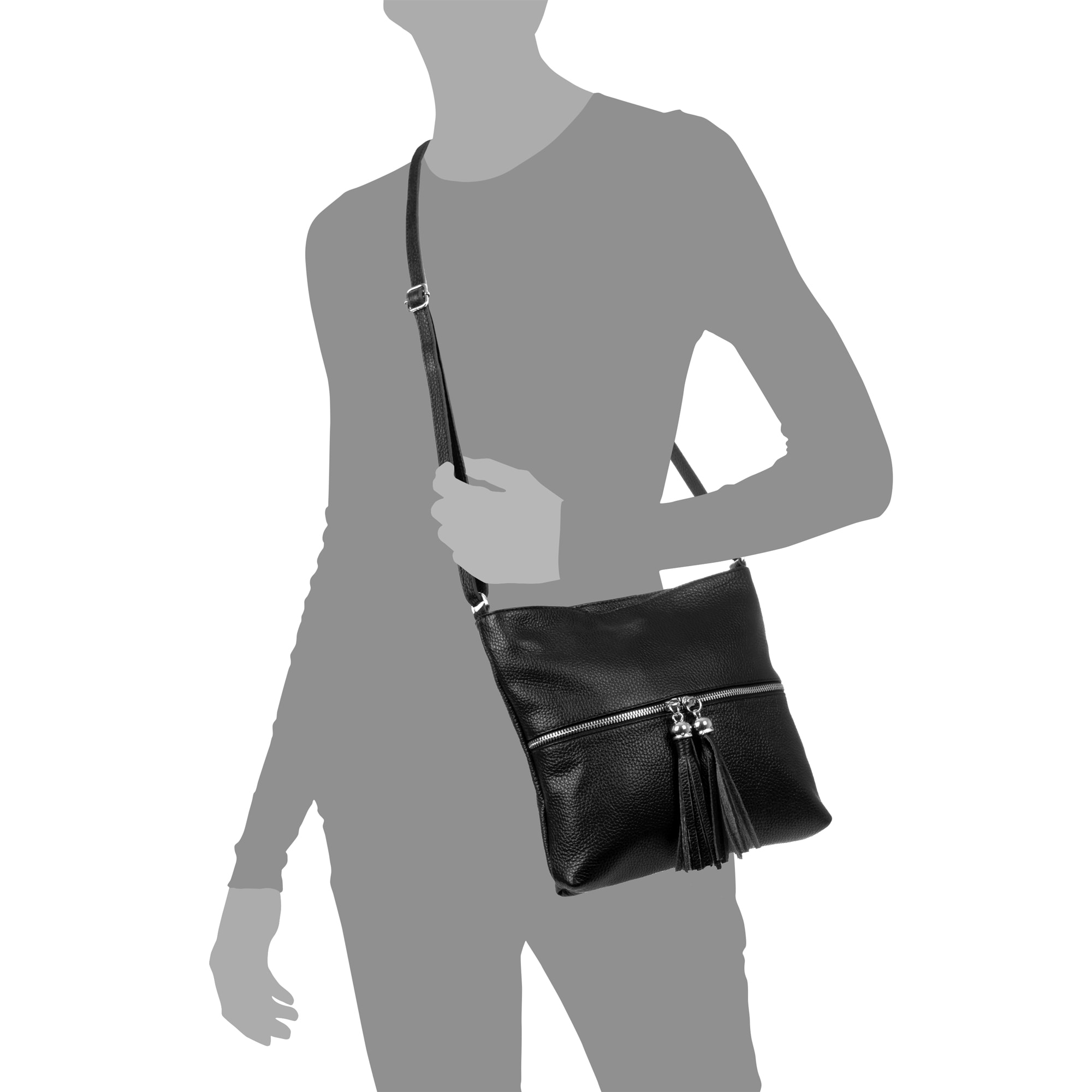 Altino bolso bandolera mujer. Piel auténtica acabado Dollaro.