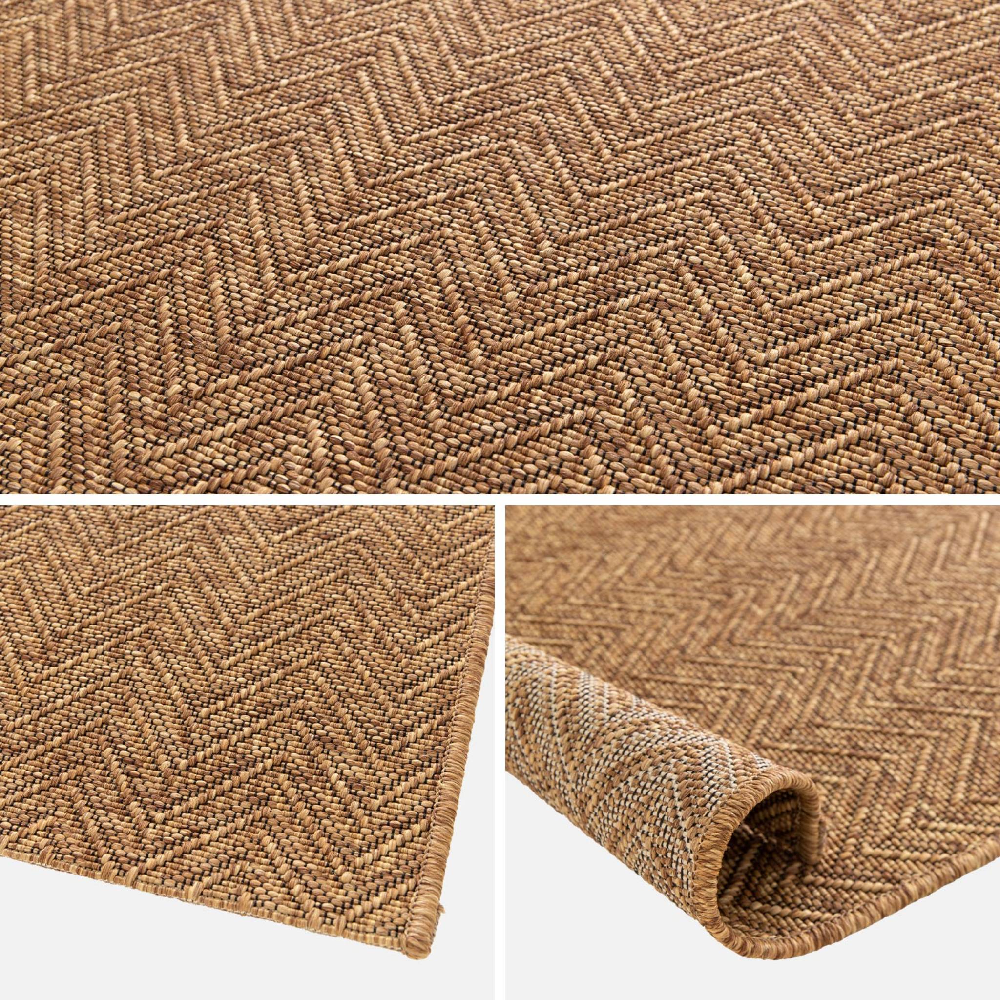 Tapis intérieur/extérieur effet jute coloris caramel OLIVER