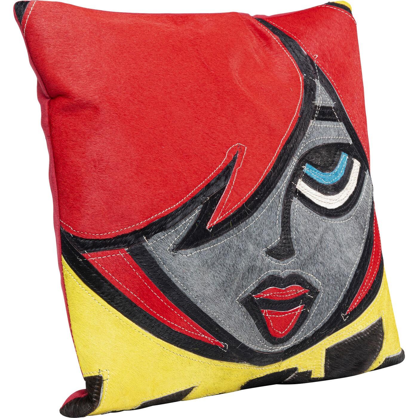 Coussin femme cheveux rouges courts Kare Design