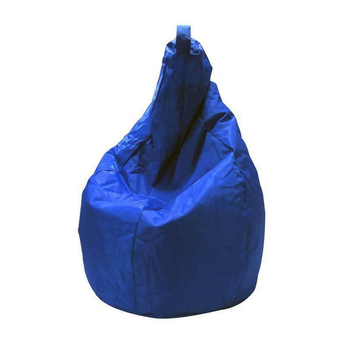 Pouf Angillina, Poltrona multiuso, Poltroncina sacco, Pouf poggiapiedi, Made in Italy, 80x80 h120 cm, Blu