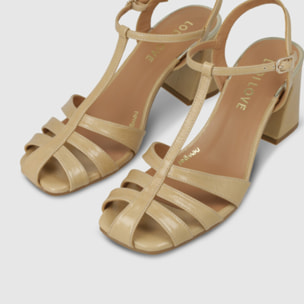 SANDALIAS BEIGE BOT4437