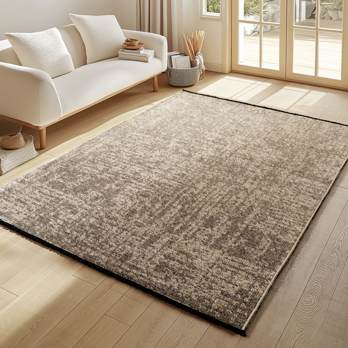 MIRA - Tapis de salon beige au design abstrait