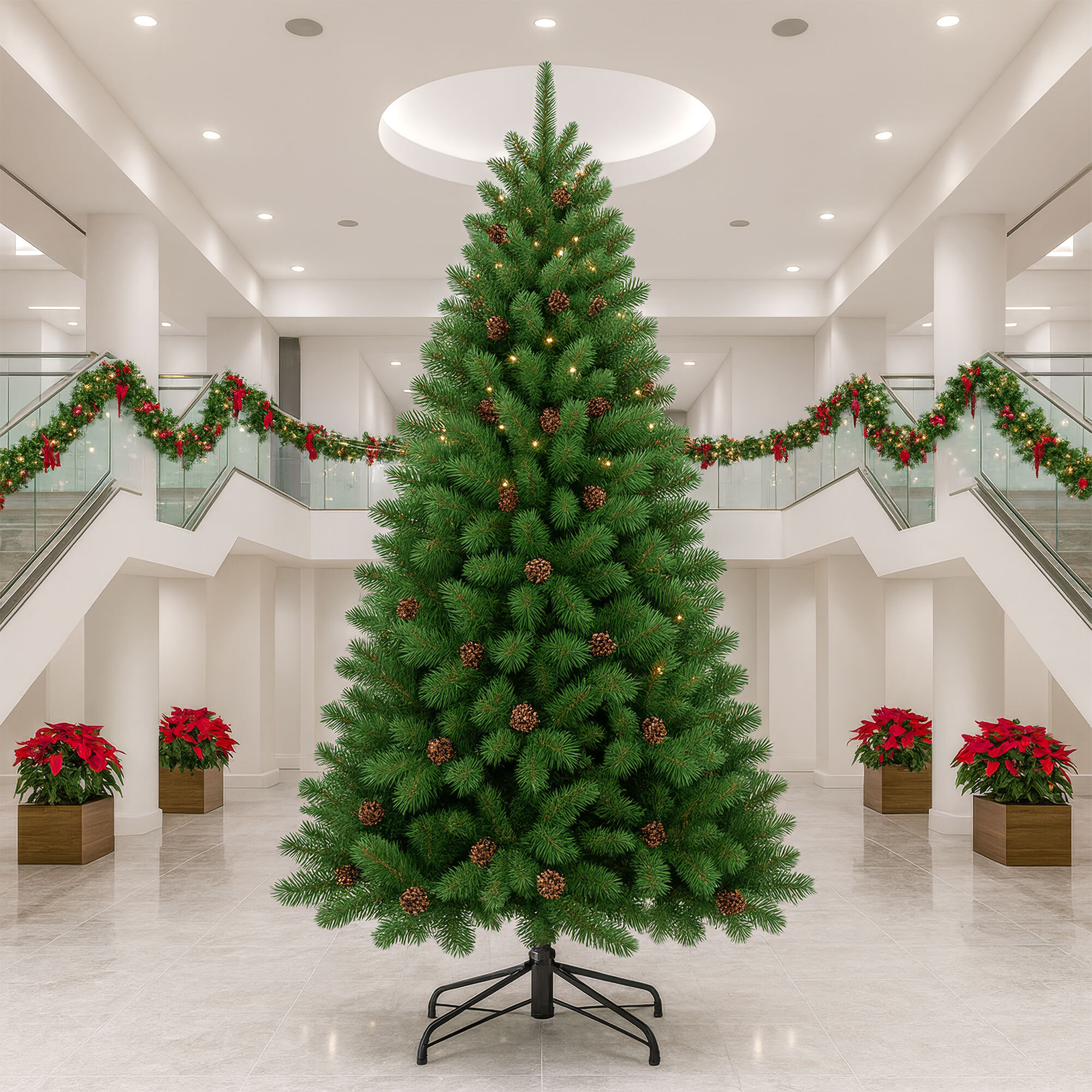 Boho - Albero di Natale con pigne in PVC ø111x180H cm, 697 Punte