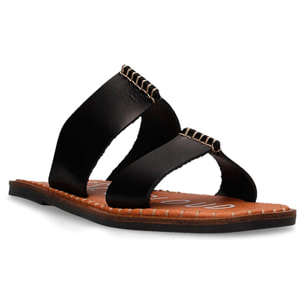 Sandalias de Cuero - Negro