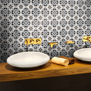 Stickers muraux - Sticker Mural Carrelage adhésif Cuisine Salle de Bain - 60 STICKERS CARRELAGES AZULEJOS DONA