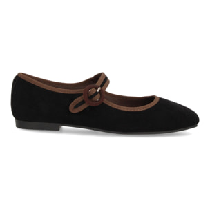 Bailarinas mujer con hebilla circular ajustable