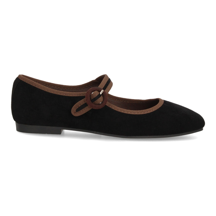 Bailarinas mujer con hebilla circular ajustable