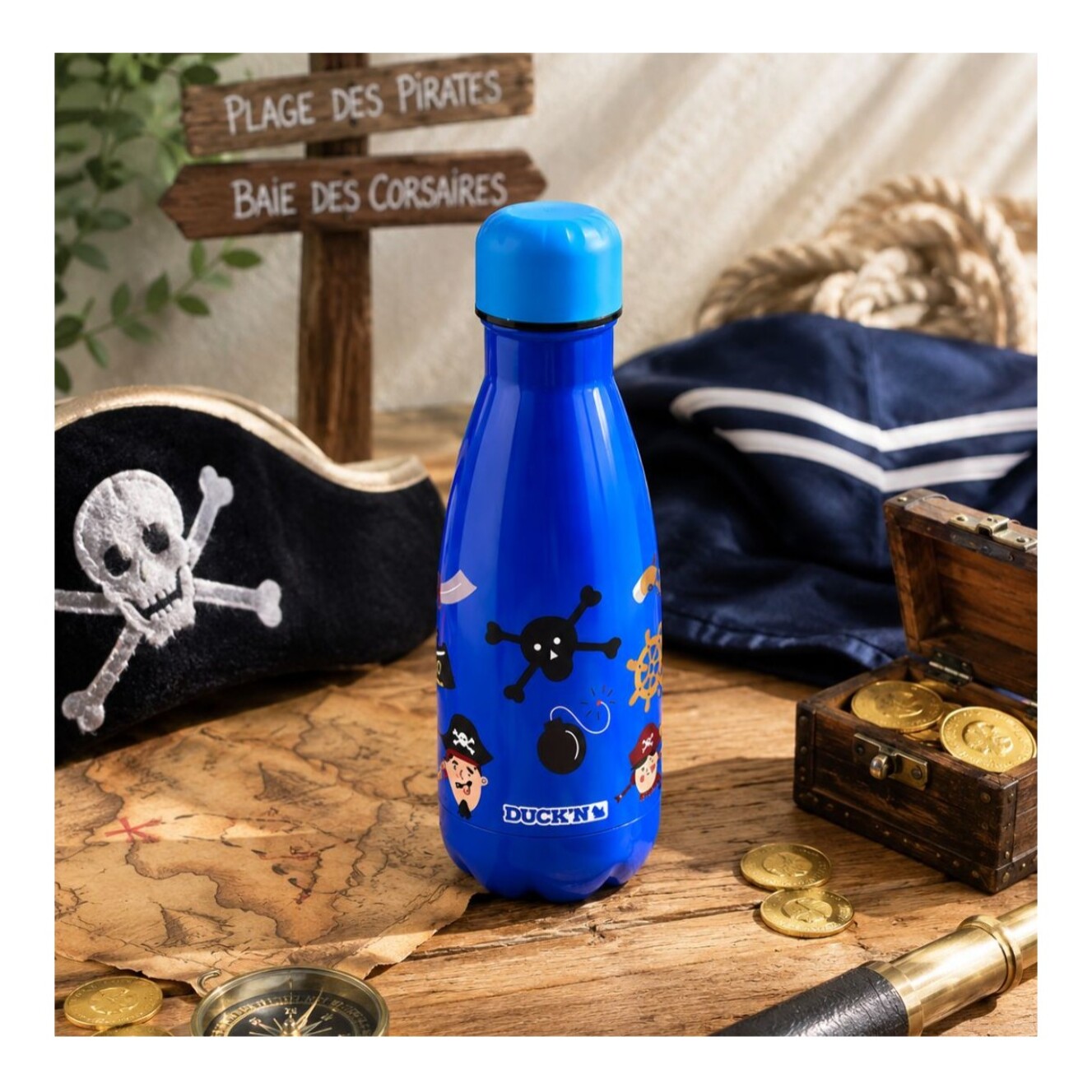 Bouteille isotherme enfant design Pirates, HAPPY BOTTLE