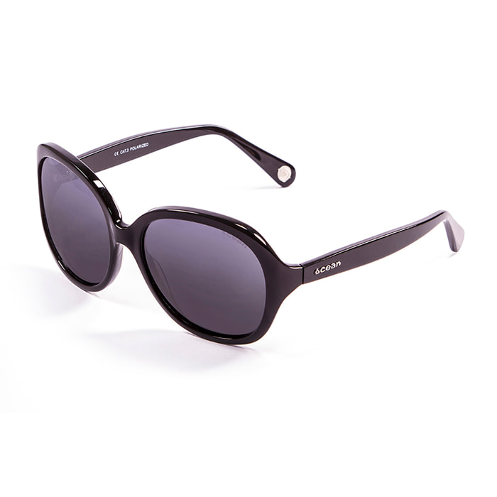 Gafas de sol OCEAN ELISA - Negro brillante / Ahumada polarizados