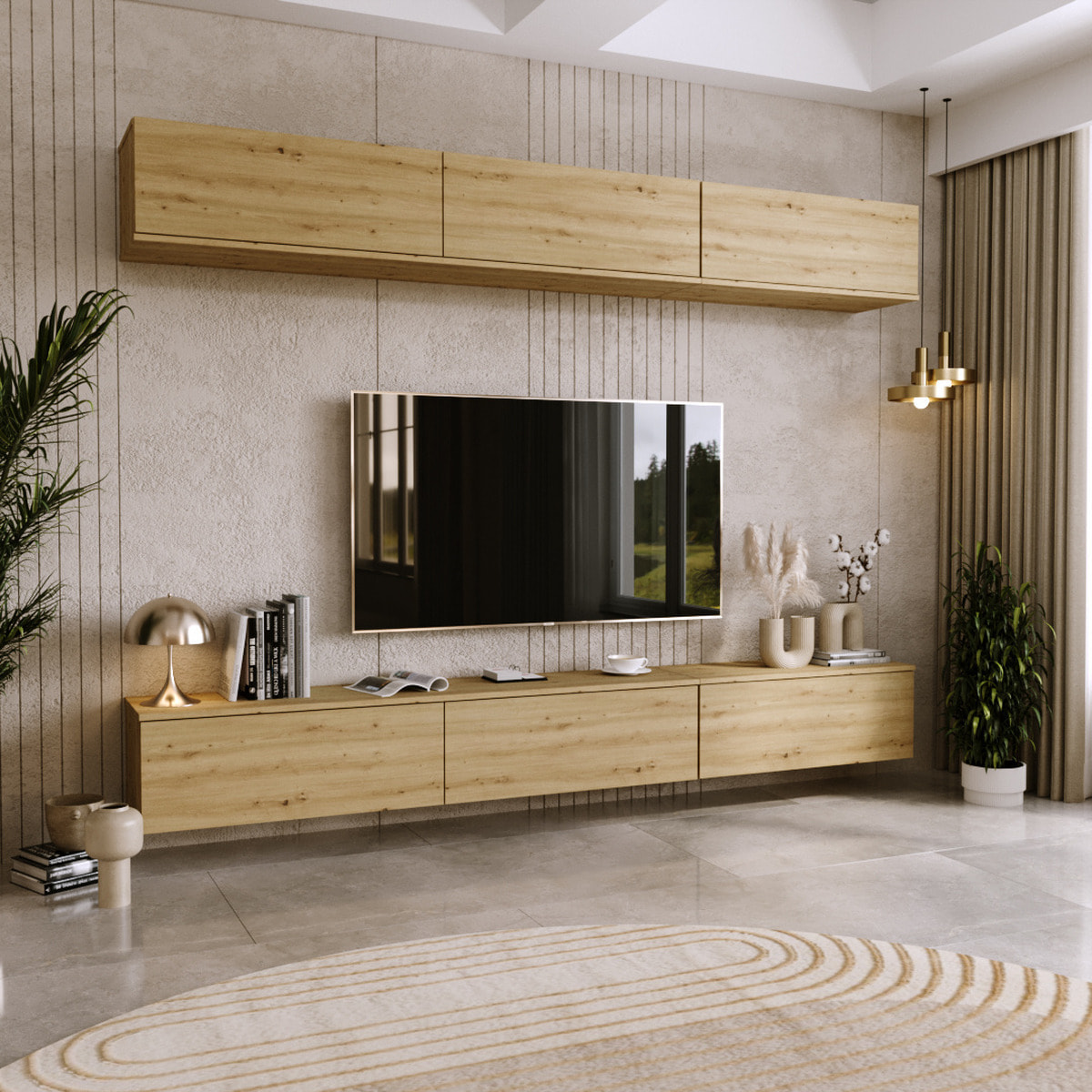 Mobile TV Nicole 80 cm in Rovere Artisan