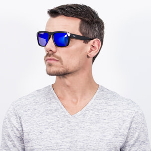 Gafas de sol OCEAN BIDART - Negro brillante / Revo azul