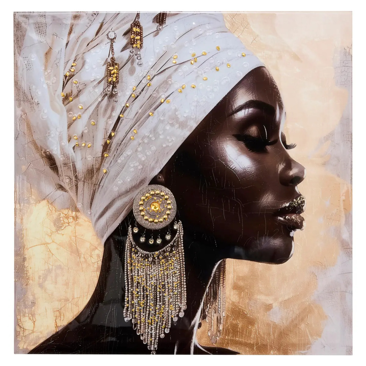 Toile imprimée Mercury doré 60x60cm