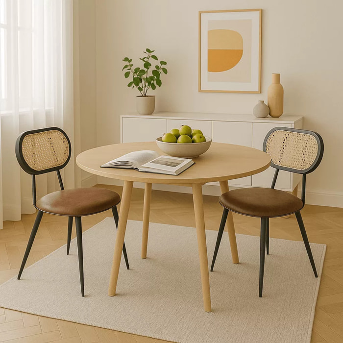 Chaise Rosali marron Kare Design