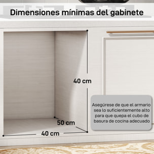 Cubo de Basura bajo Fregadero, Cubos de Basura con 2 Contenedores de Reciclaje Extraíbles, Capacidad Total 30L (15Lx2), Fijación Inferior, para Reciclaje y Residuos, Gris Claro