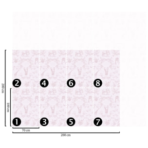 Carta da Parati Rosa Vittoriana