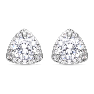 Pendientes de Circonita Brillante acabados en rodio