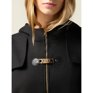 Oltre - Chaqueta con capucha y hebilla - Negro