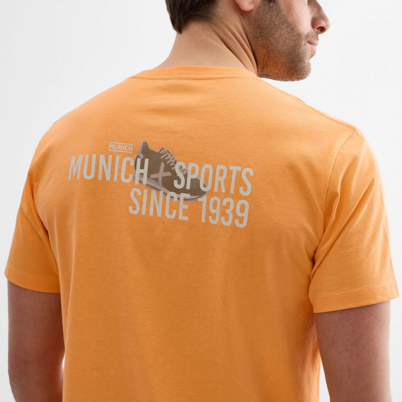 Camiseta regular MUNICH lifestyle de algodón orgánico naranja
