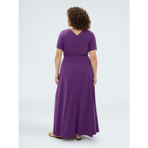 Fiorella Rubino - Vestito Pretty in jersey con coulisse in vita - Viola
