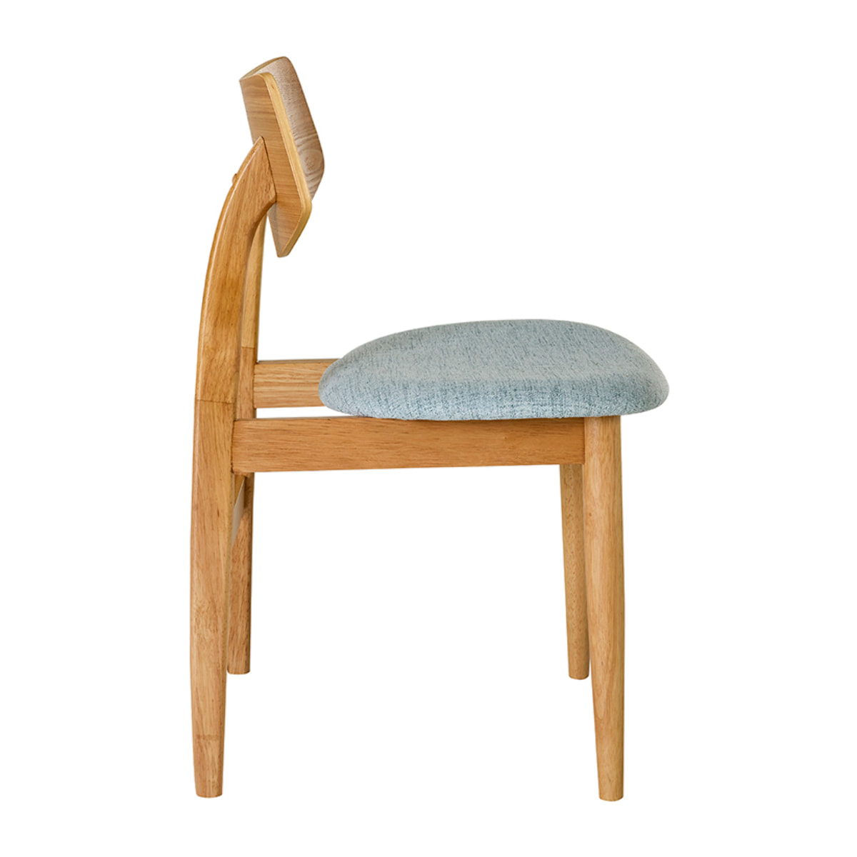 Chaises scandinaves en bois clair et tissu vert céladon (lot de 2) ELION