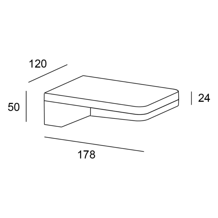 Forlight Serenate Aplique Exterior LED 8.5W Blanco Cálido 3000K con Protección IP44 para Jardín y Terraza. Color Negro