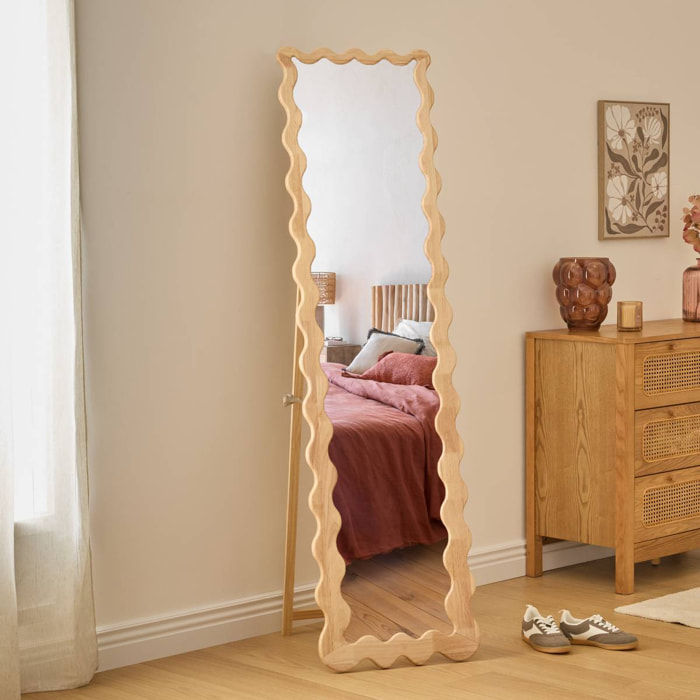 Miroir mural Brooke beige 180x48cm