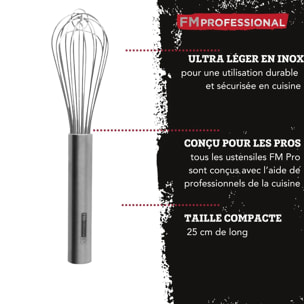 Fouet de cuisine et pâtisserie en inox FM Professional