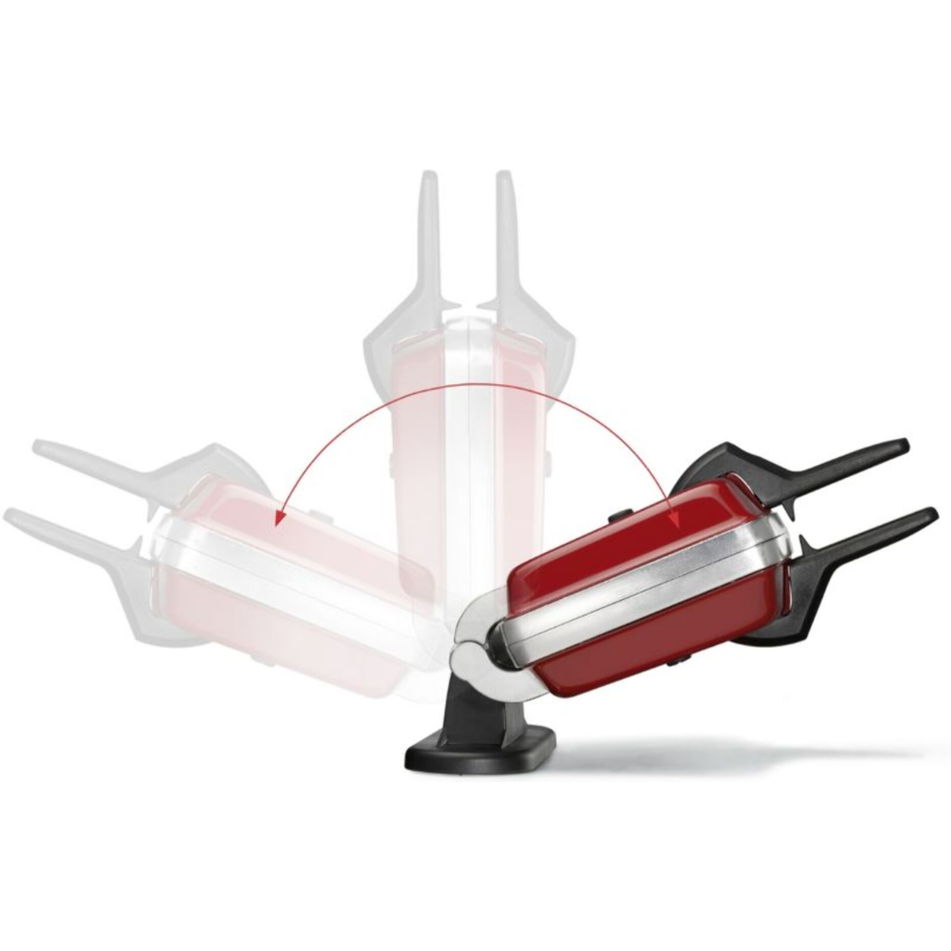 Gaufrier LAGRANGE super 2 antiadhésif rouge coeur