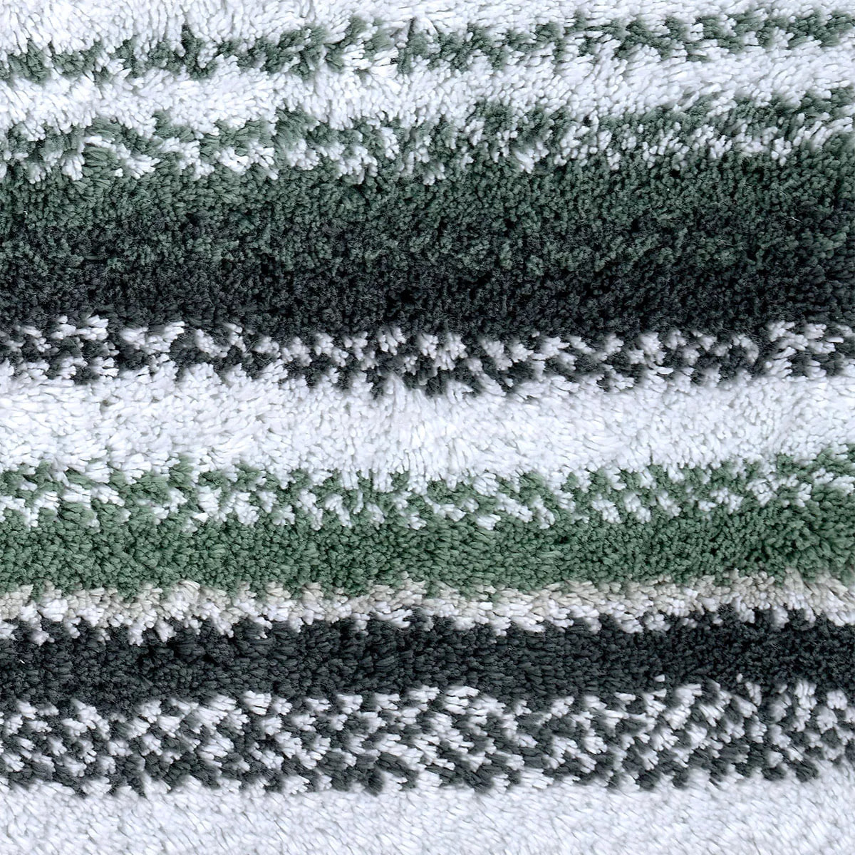 Tapis de bain pur coton 2000 g/m² rayé vert Venice vert