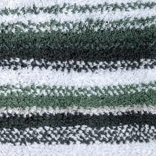 Tapis de bain pur coton 2000 g/m² rayé vert Venice vert