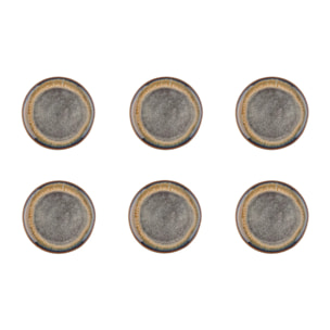 Assiette GENESIS Ø20,5cm - 6 pièces - Basalte