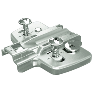Embase à excentrique vis pour panneaux de particules prémontées HETTICH - Dist.0 mm - Acier nickelé - 9071670