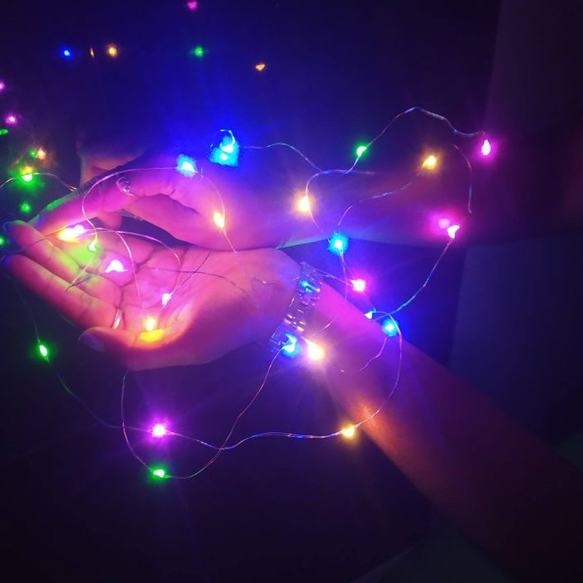 Conjunto de cortina con 172 luces led rgb con 40 cuerdas