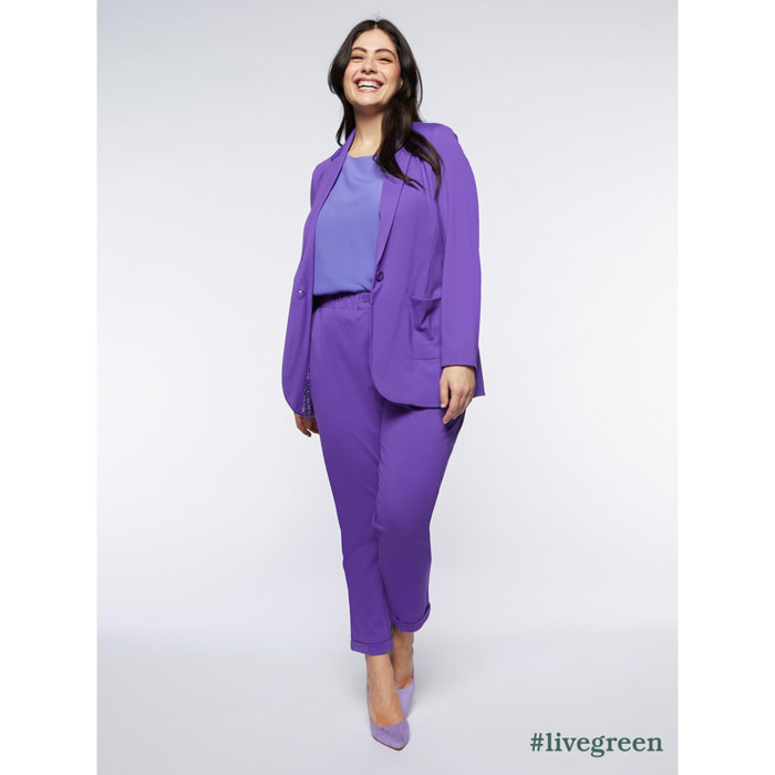 Fiorella Rubino - Blazer de punto Milano - Violeta